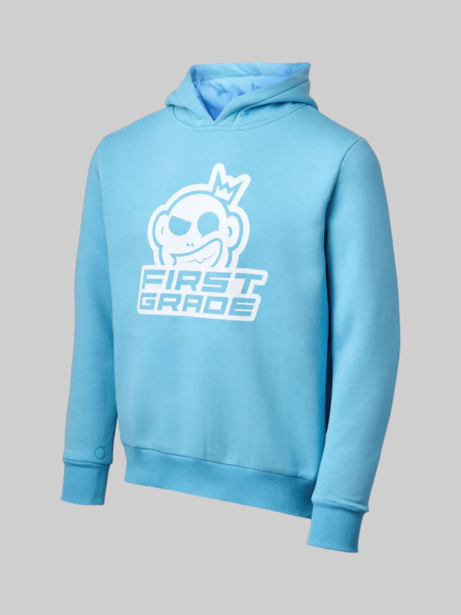 FirstGrade - CLUB / LOGO - Lyseblå hoodie