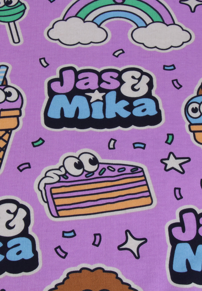 Jas og Mika "Dreams" Pyjamas Sæt - Lilla (2 Dele, Trøje og Bukser)