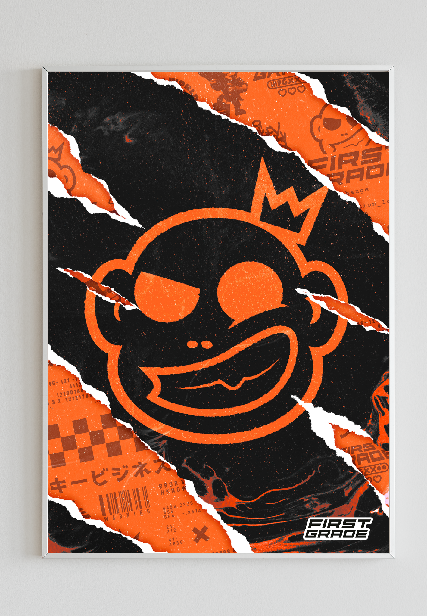 FirstGrade Orange Ripped - Poster
