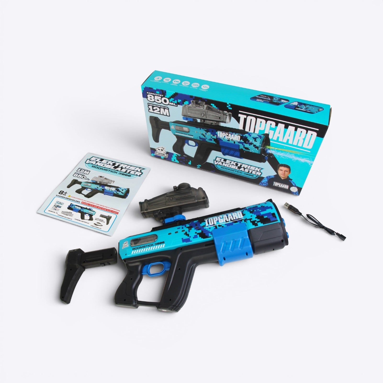 Niki Topgaard elektrisk vandpistol - Boomstick 3000