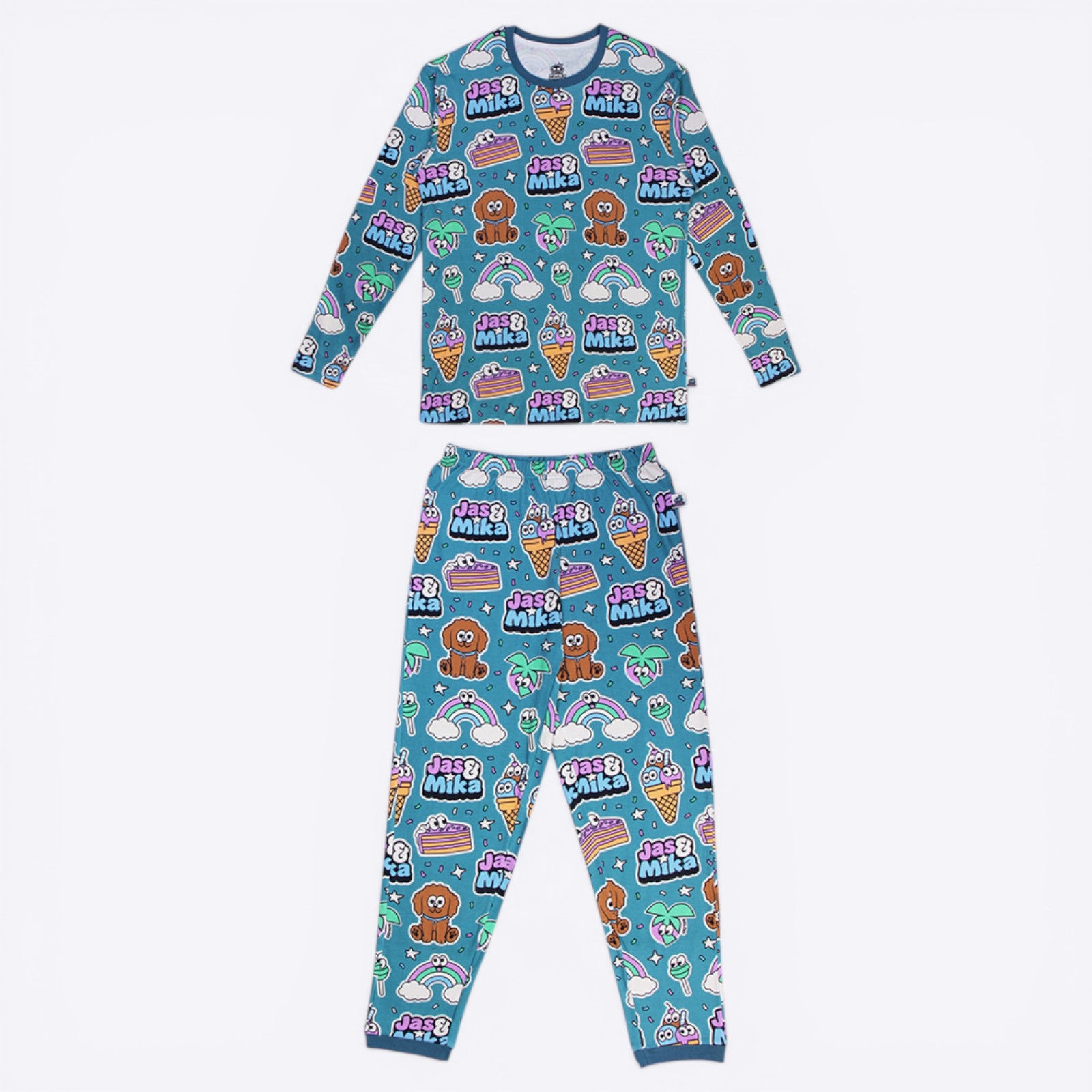 Jas & Mika "Dreams" Pyjamas Sæt - Blå (2 Dele, Trøje og Bukser)