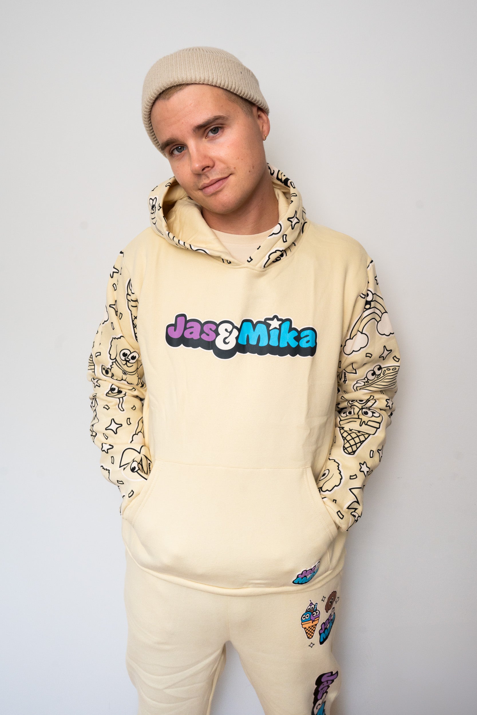 Jas og Mika "Imagine" Hoodie/Trøje Beige