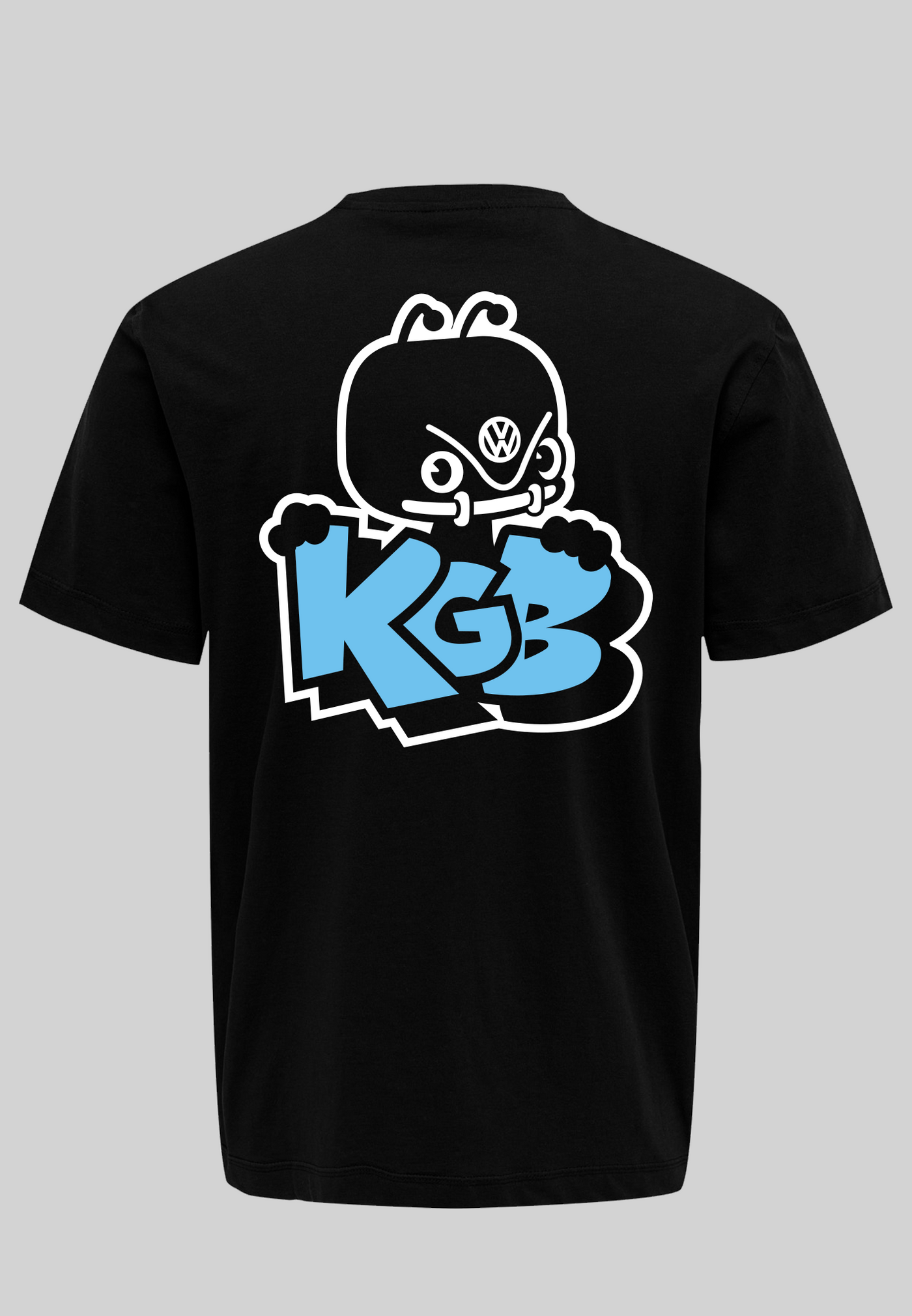 KGB T-shirt - blå logo (med ryg logo)