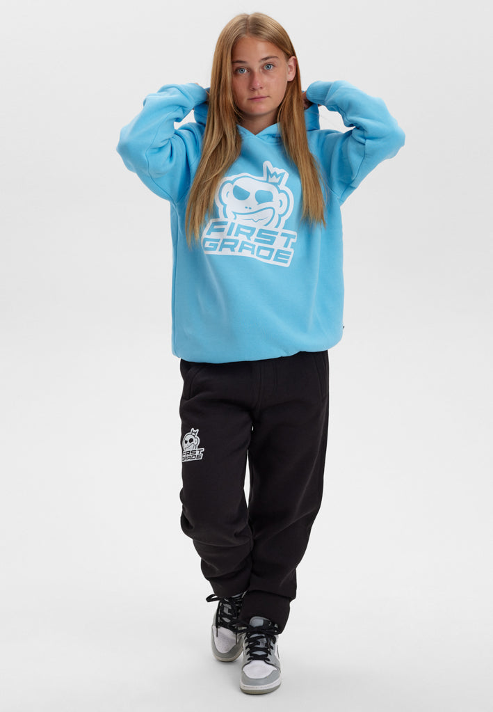 FirstGrade - CLUB / LOGO - Lyseblå hoodie