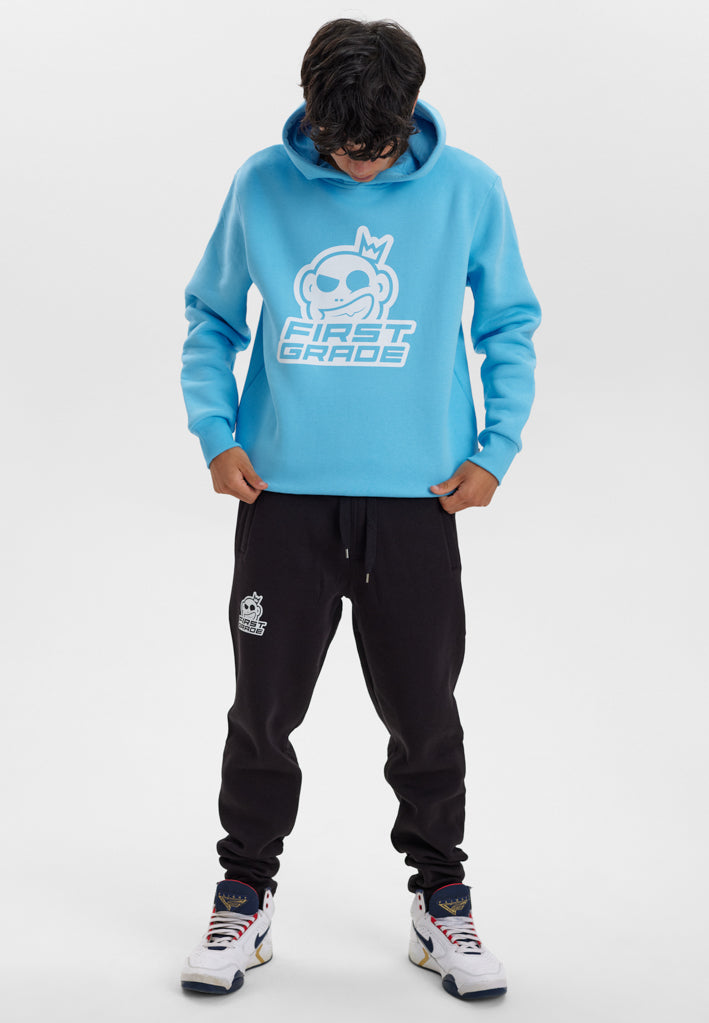 FirstGrade - CLUB / LOGO - Lyseblå hoodie