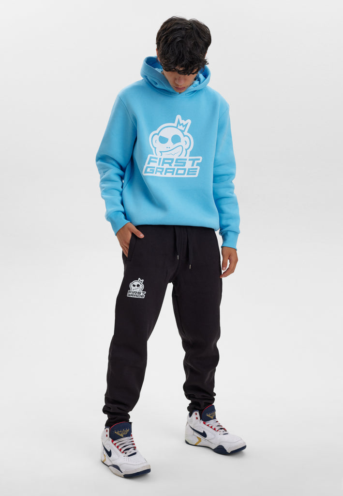 FirstGrade - CLUB / LOGO - Lyseblå hoodie