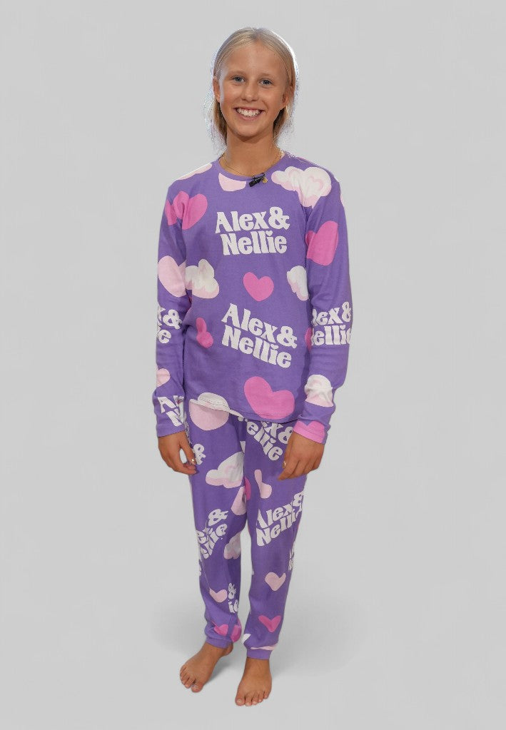 Alex & Nellie "LOVE" Pyjamas sæt