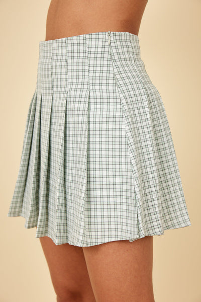 ONME Miniskirt Pleat Green