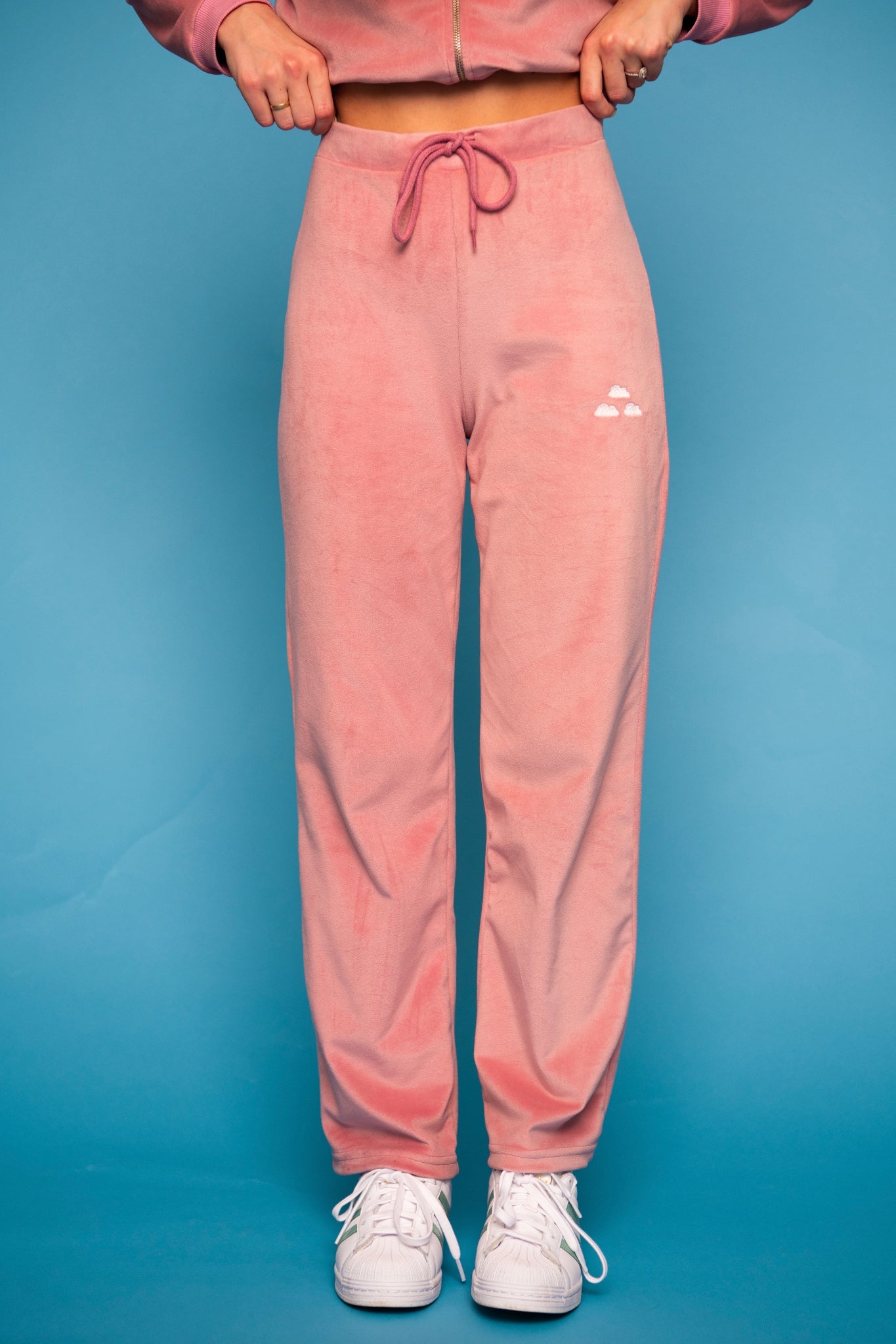 Pink Velour Bukser