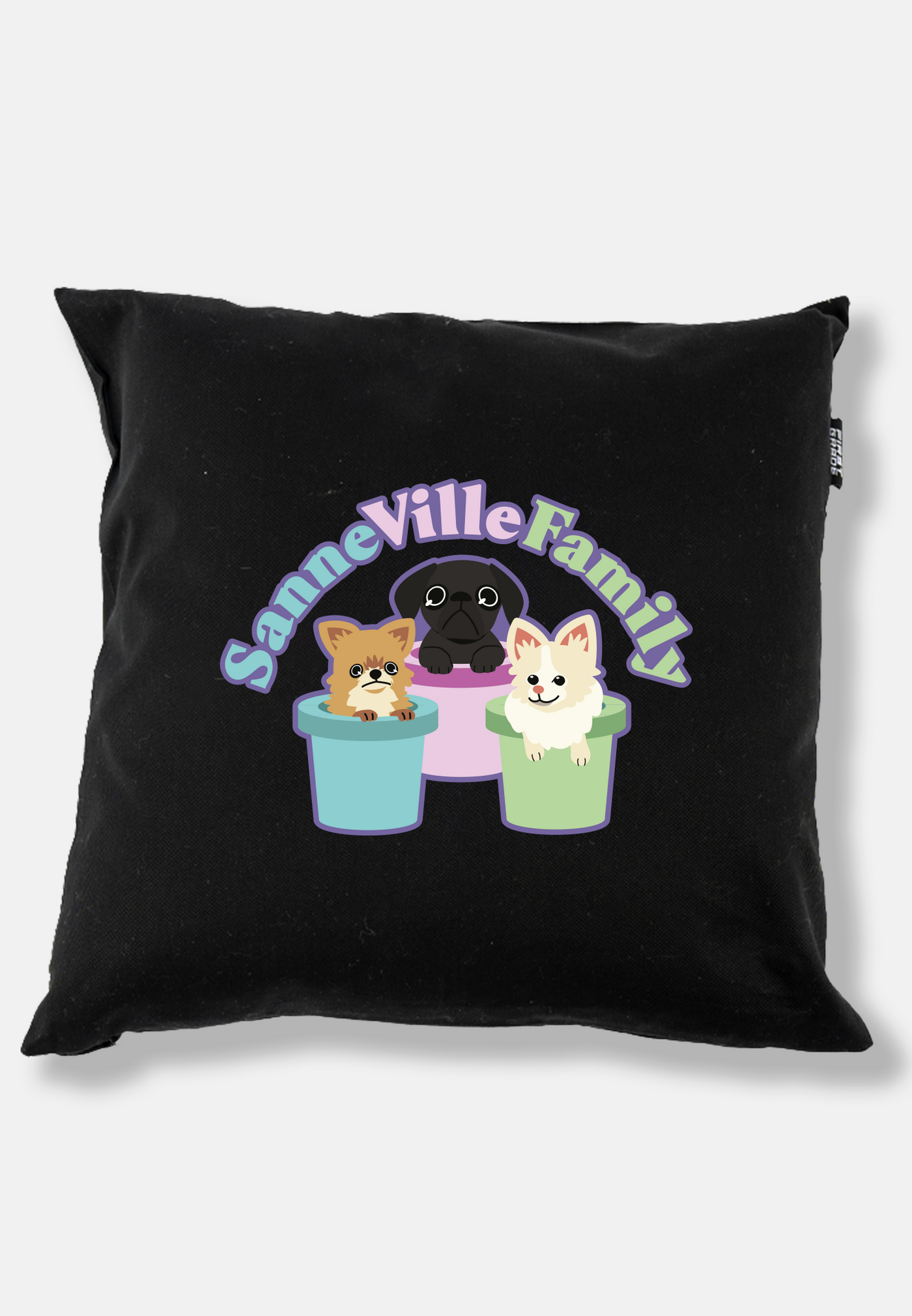 SanneVilleFamily - Logo - Pillow cover