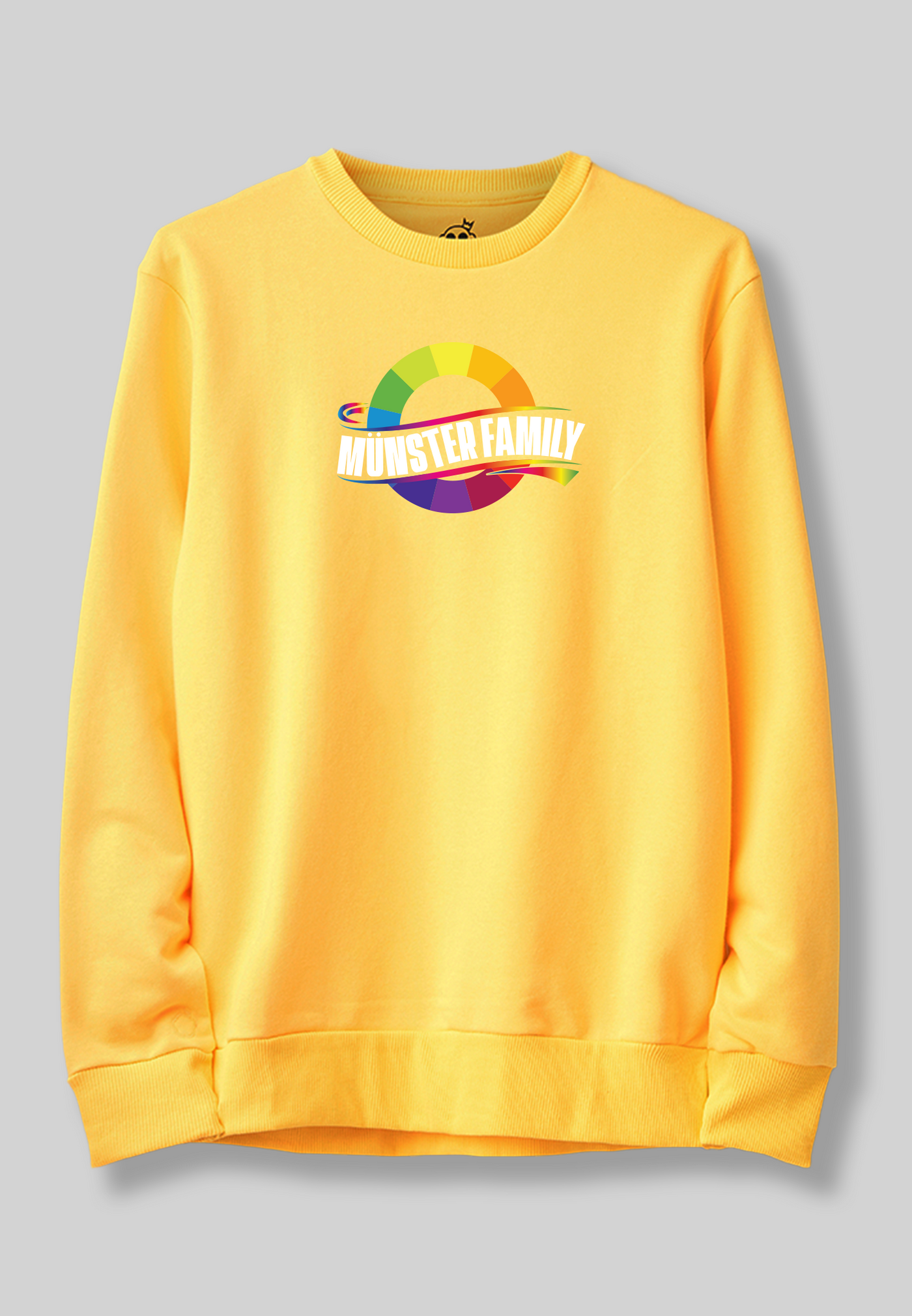 Familien Münster - Large logo - Yellow crewneck