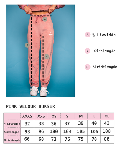 Pink Velour Bukser