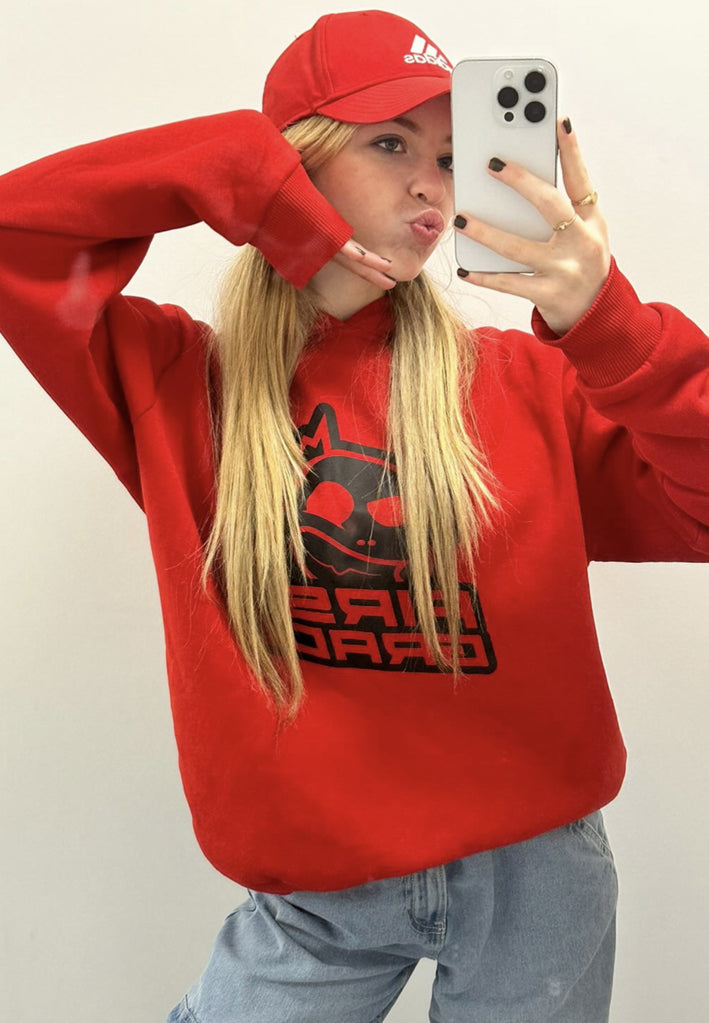 FirstGrade - CLUB / LOGO - Rød hoodie