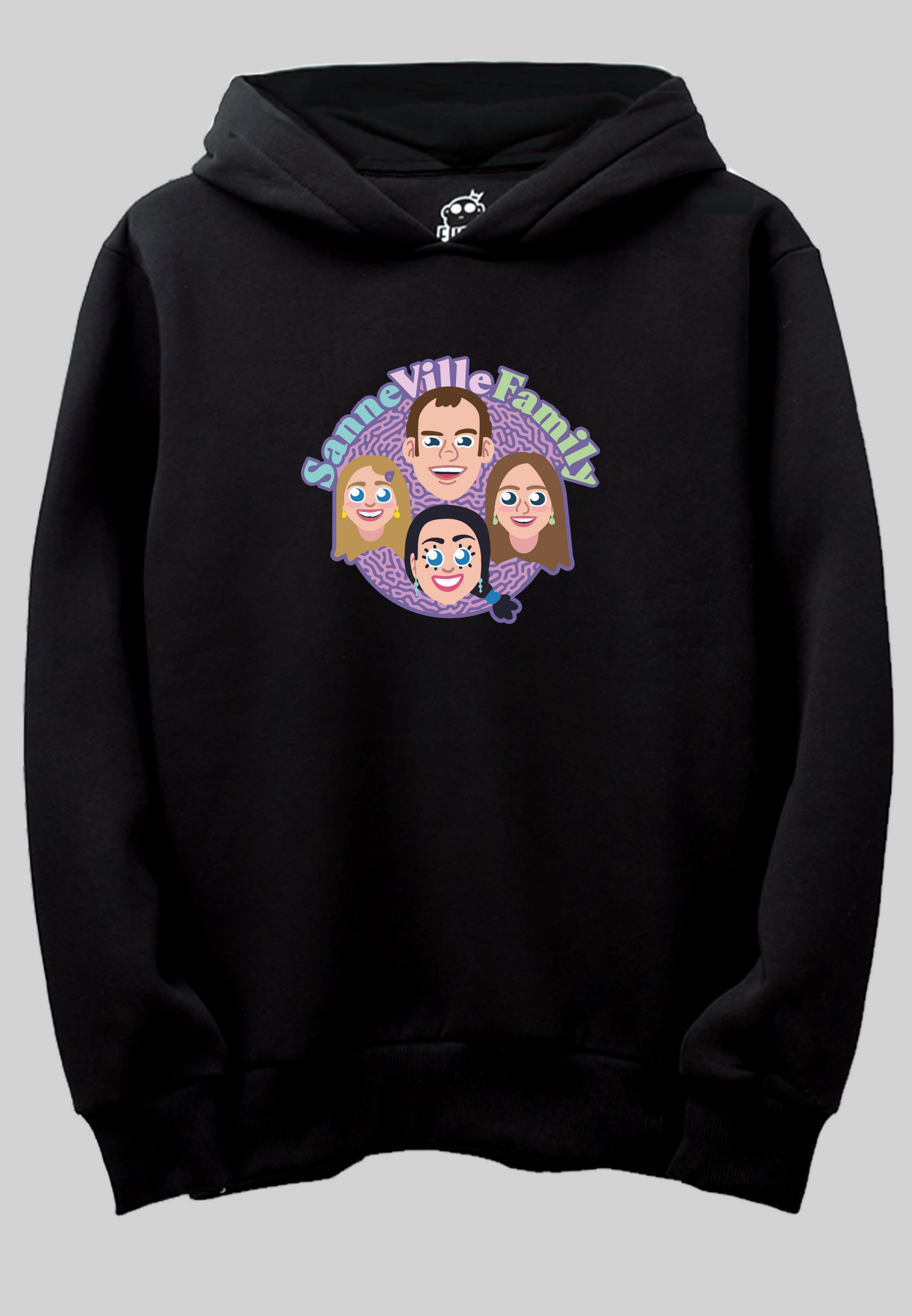 SanneVilleFamily - Emoji - Sort hoodie