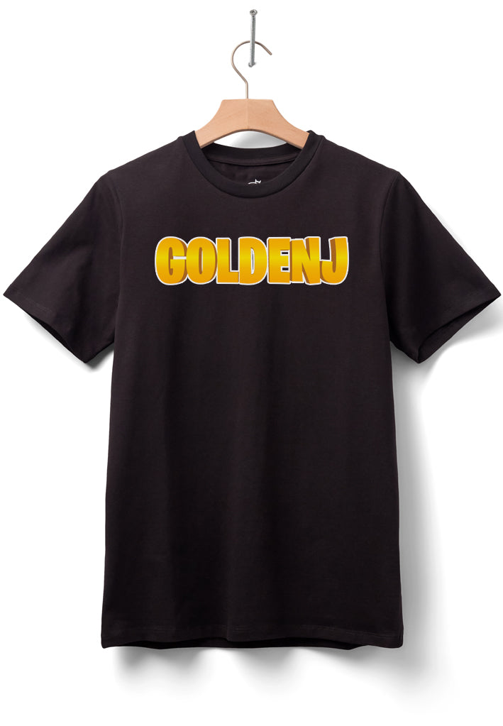 GoldenJ - Black tee (TEXT)